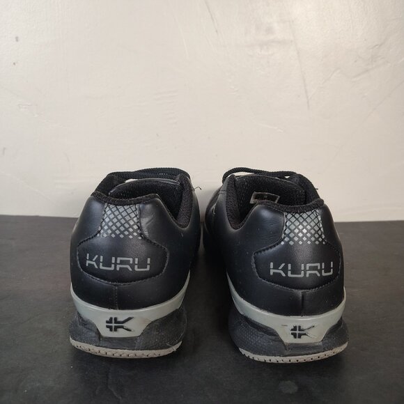 Kuru Shoes Mens Size 9 Wide Black Gray Lace Up Quantum 2 Walking - Picture 10 of 14